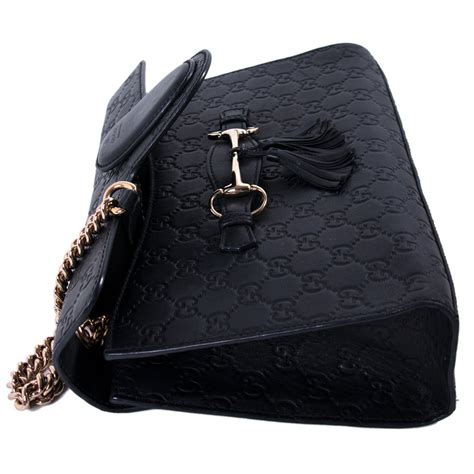 gucci micro guccissima emily bag|guccissima shoulder bag black.